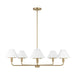 Generation Lighting Canada - Five Light Chandelier - Mendota - Satin Brass- Union Lighting Luminaires Decor