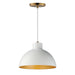 Maxim - One Light Pendant - Rockport - White/Natural Aged Brass- Union Lighting Luminaires Decor