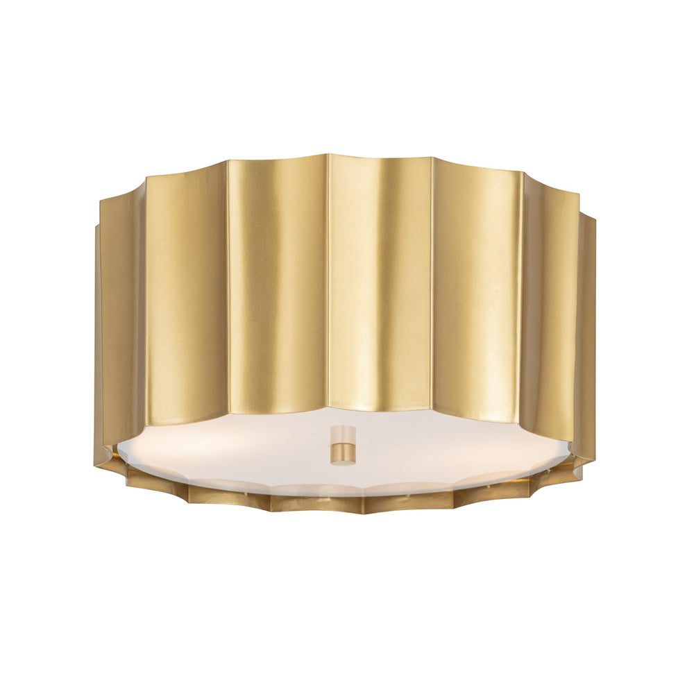 Maxim - Two Light Flush Mount - Allegra - Weathered Brass- Union Lighting Luminaires Decor