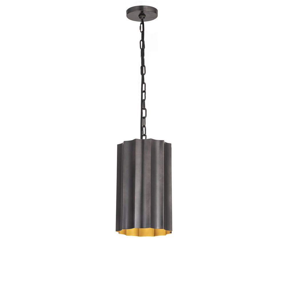 Maxim - One Light Mini Pendant - Allegra - Gunmetal / Gold- Union Lighting Luminaires Decor
