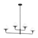 Generation Lighting Canada - Four Light Chandelier - Mendota - Midnight Black- Union Lighting Luminaires Decor