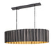Maxim - Five Light Linear Pendant - Allegra - Gunmetal / Gold- Union Lighting Luminaires Decor