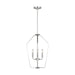 Generation Lighting Canada - Four Light Chandelier - Kennan - Brushed Nickel- Union Lighting Luminaires Decor