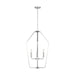 Generation Lighting Canada - Four Light Chandelier - Kennan - Brushed Nickel- Union Lighting Luminaires Decor