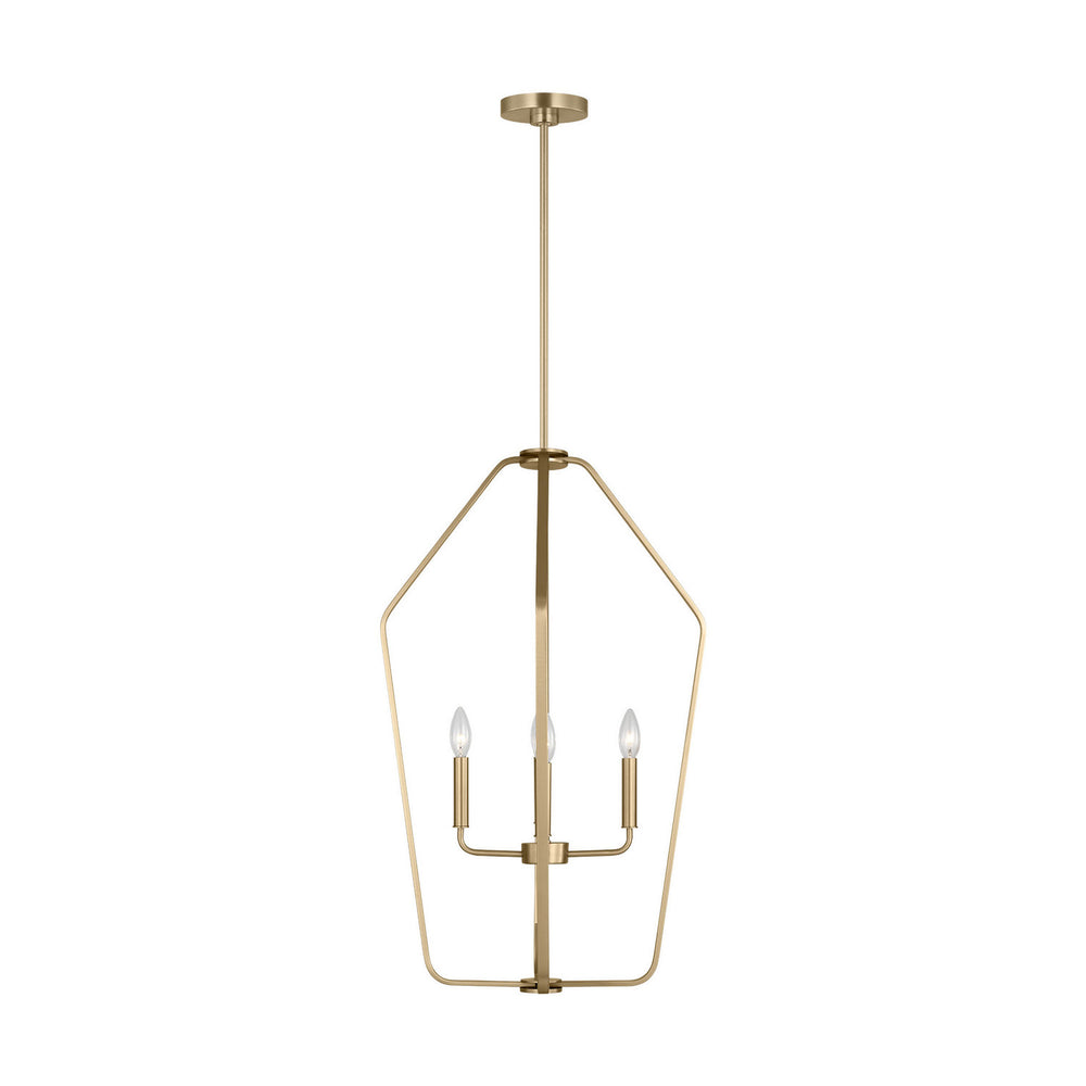Generation Lighting Canada - Four Light Chandelier - Kennan - Satin Brass- Union Lighting Luminaires Decor