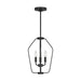 Generation Lighting Canada - Three Light Chandelier - Kennan - Midnight Black- Union Lighting Luminaires Decor