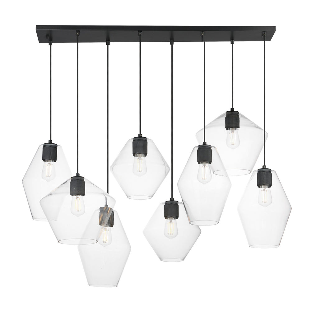 Maxim - Eight Light Pendant - Geode - Black- Union Lighting Luminaires Decor