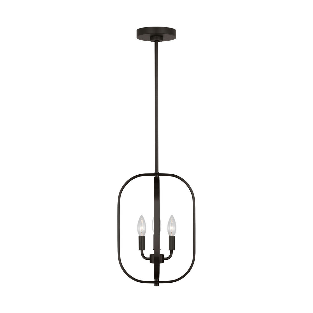 Generation Lighting Canada - Three Light Chandelier - Loretto - Midnight Black- Union Lighting Luminaires Decor