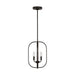 Generation Lighting Canada - Three Light Chandelier - Loretto - Midnight Black- Union Lighting Luminaires Decor