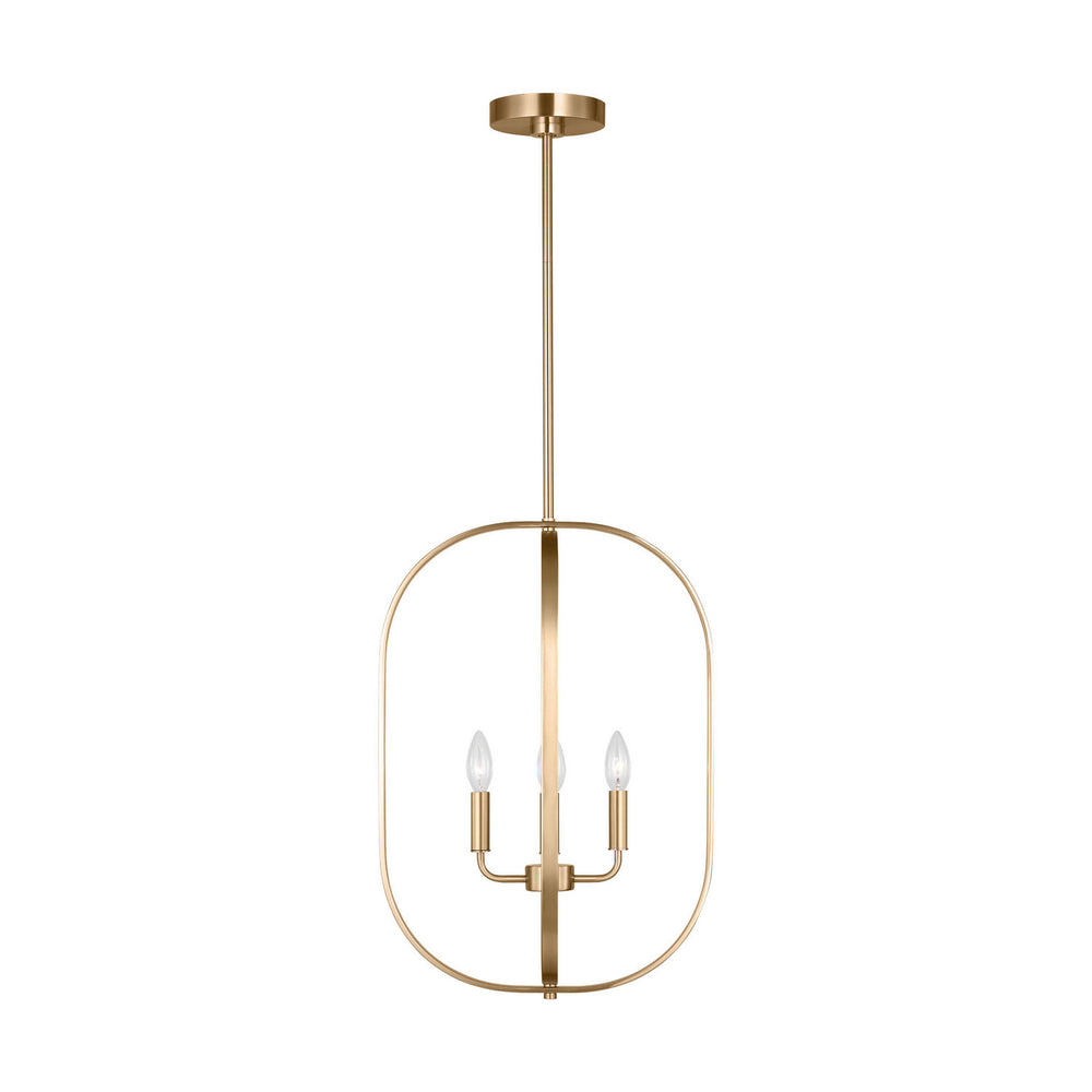 Generation Lighting Canada - Four Light Chandelier - Loretto - Satin Brass- Union Lighting Luminaires Decor