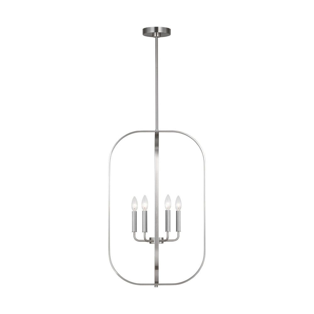 Generation Lighting Canada - Six Light Chandelier - Loretto - Brushed Nickel- Union Lighting Luminaires Decor