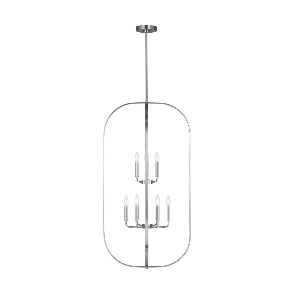 Generation Lighting Canada - Nine Light Chandelier - Loretto - Brushed Nickel- Union Lighting Luminaires Decor