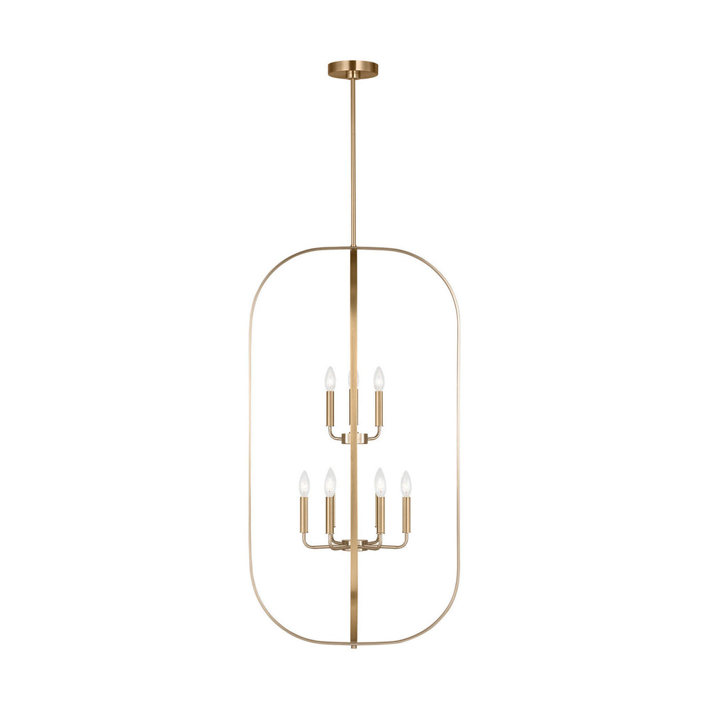 Generation Lighting Canada - Nine Light Chandelier - Loretto - Satin Brass- Union Lighting Luminaires Decor