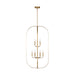 Generation Lighting Canada - Nine Light Chandelier - Loretto - Satin Brass- Union Lighting Luminaires Decor