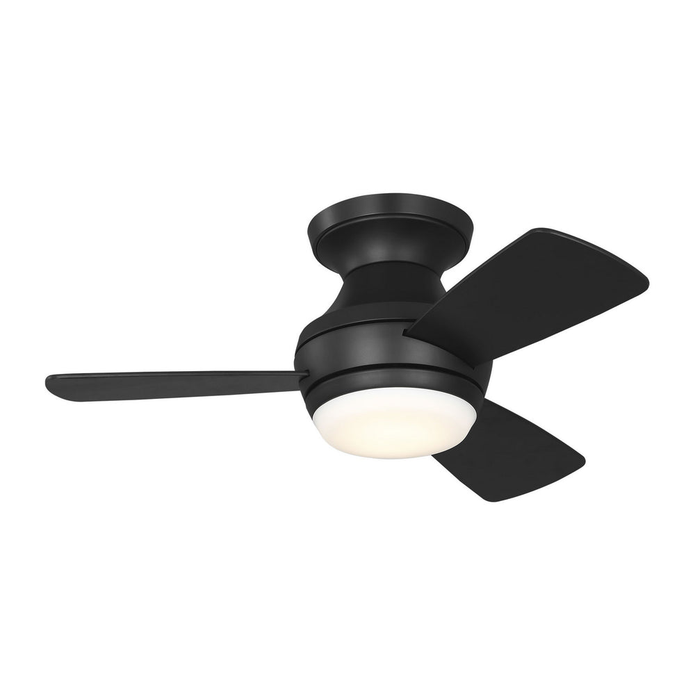 Visual Comfort Fan Canada - 32" Ceiling Fan - Ikon 32 Hugger LED - Midnight Black- Union Lighting Luminaires Decor