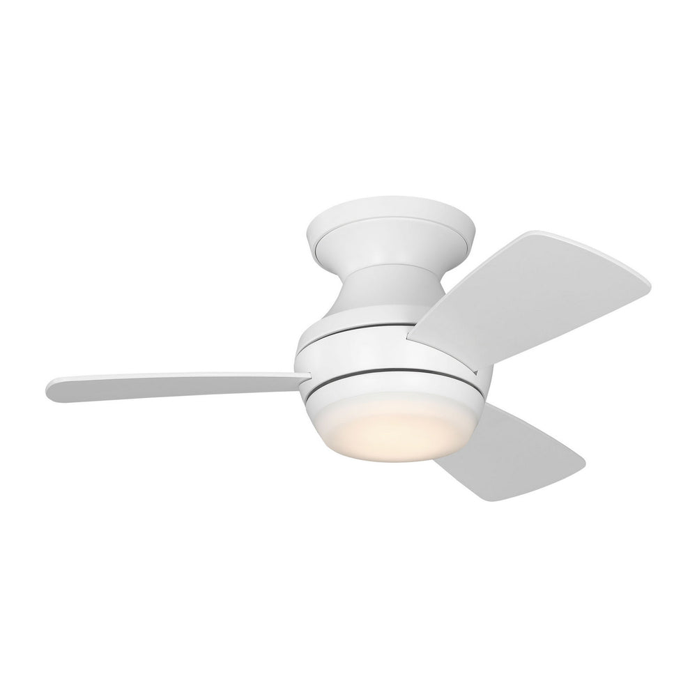 Visual Comfort Fan Canada - 32" Ceiling Fan - Ikon 32 Hugger LED - Matte White- Union Lighting Luminaires Decor