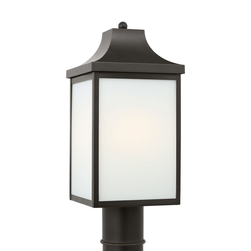 Generation Lighting Canada - One Light Post Lantern - Saybrook - Antique Bronze- Union Lighting Luminaires Decor
