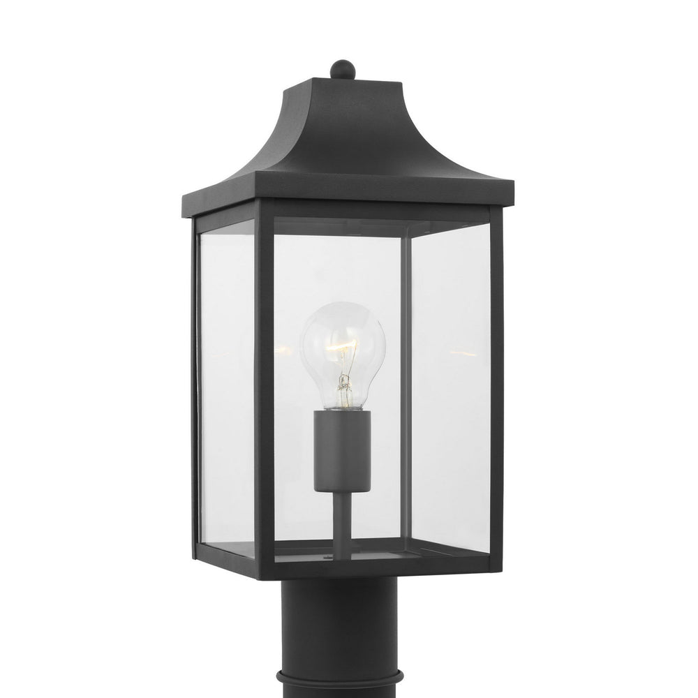 Generation Lighting Canada - One Light Post Lantern - Saybrook - Textured Black- Union Lighting Luminaires Decor