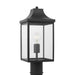 Generation Lighting Canada - One Light Post Lantern - Saybrook - Textured Black- Union Lighting Luminaires Decor