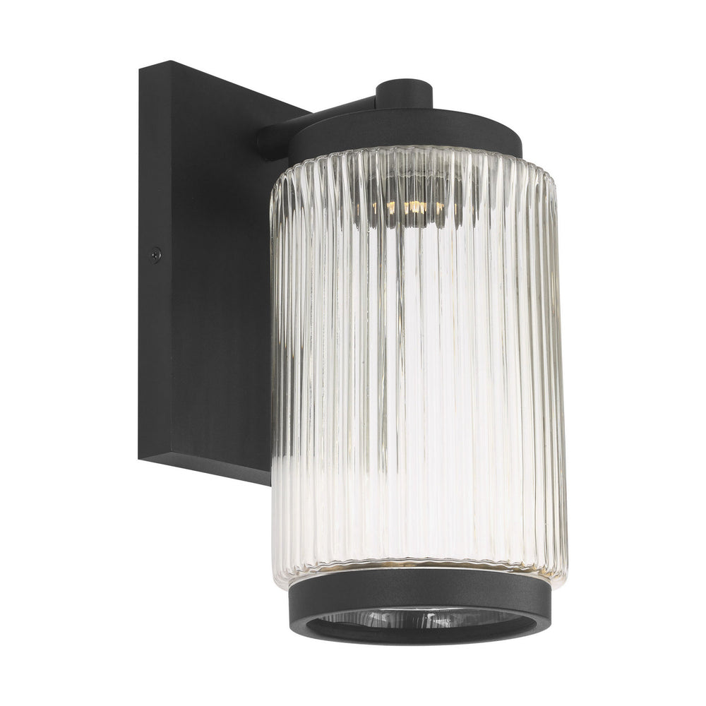 Generation Lighting Canada - One Light Outdoor Wall Lantern - Ronde - Textured Black- Union Lighting Luminaires Decor