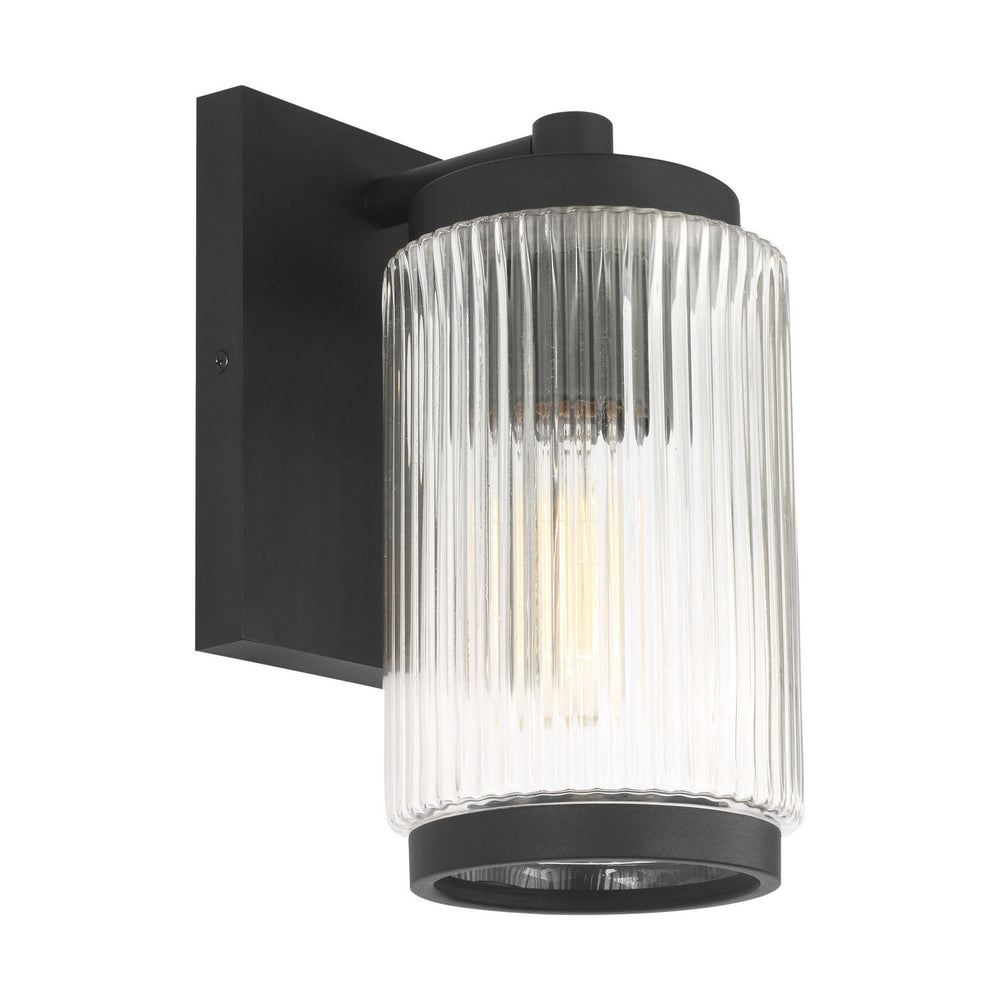 Generation Lighting Canada - One Light Outdoor Wall Lantern - Ronde - Textured Black- Union Lighting Luminaires Decor
