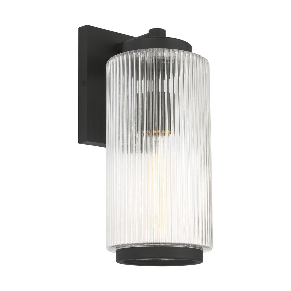 Generation Lighting Canada - One Light Outdoor Wall Lantern - Ronde - Textured Black- Union Lighting Luminaires Decor
