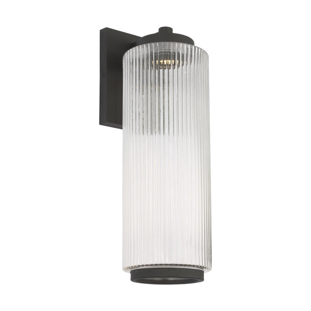 Generation Lighting Canada - One Light Outdoor Wall Lantern - Ronde - Textured Black- Union Lighting Luminaires Decor