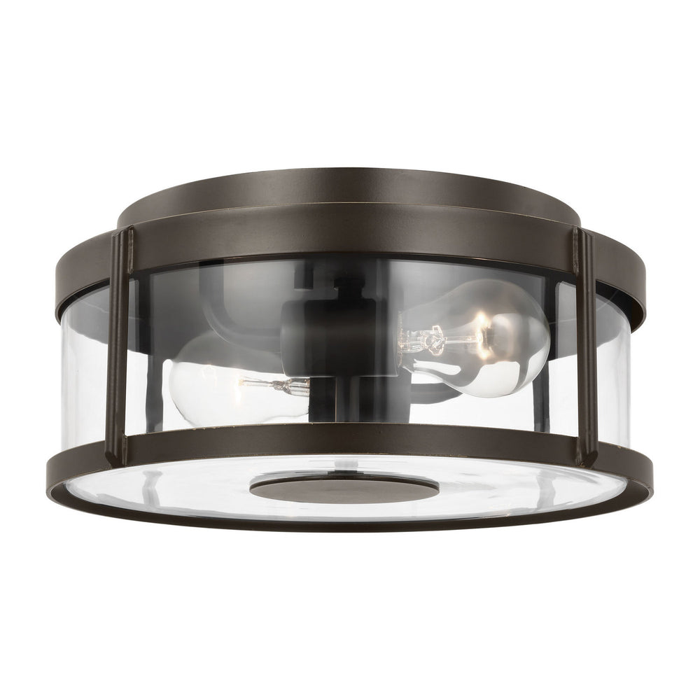 Generation Lighting Canada - Flush Mount - Luning - Antique Bronze- Union Lighting Luminaires Decor