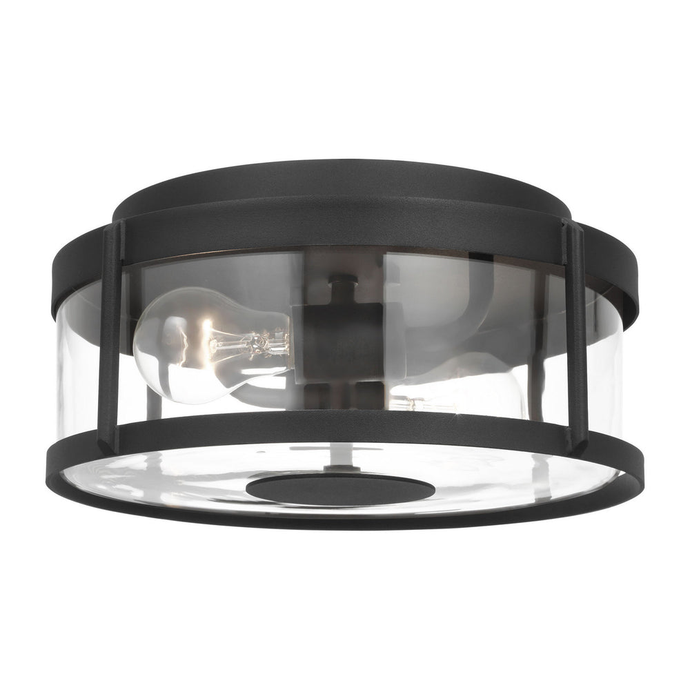 Generation Lighting Canada - Flush Mount - Luning - Textured Black- Union Lighting Luminaires Decor