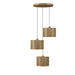 Accord Lighting - Three Light Pendant - Element - Louro Freijo- Union Lighting Luminaires Decor