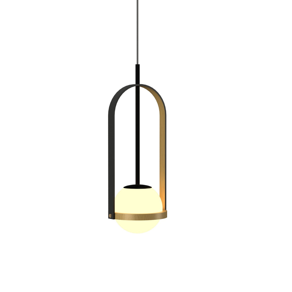 Accord Lighting - One Light Pendant - Strap - Organic Gold- Union Lighting Luminaires Decor