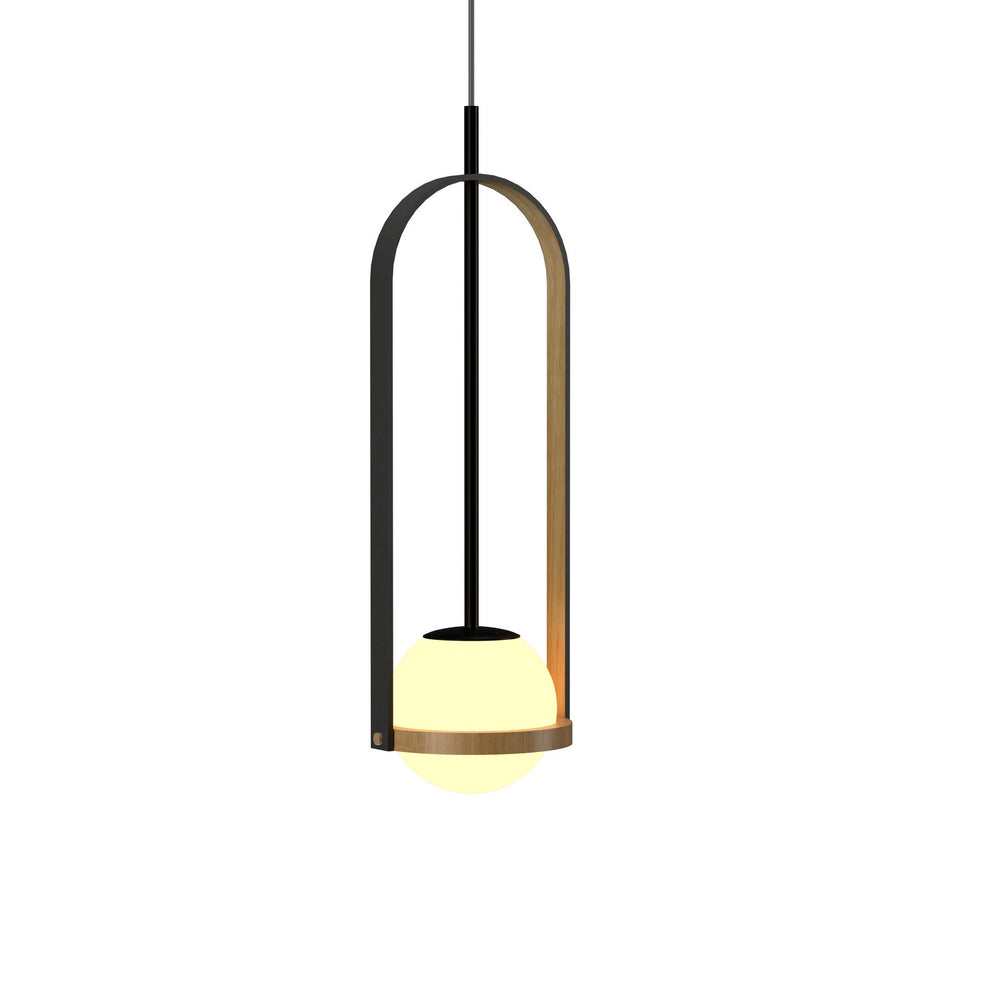 Accord Lighting - One Light Pendant - Strap - Louro Freijo- Union Lighting Luminaires Decor