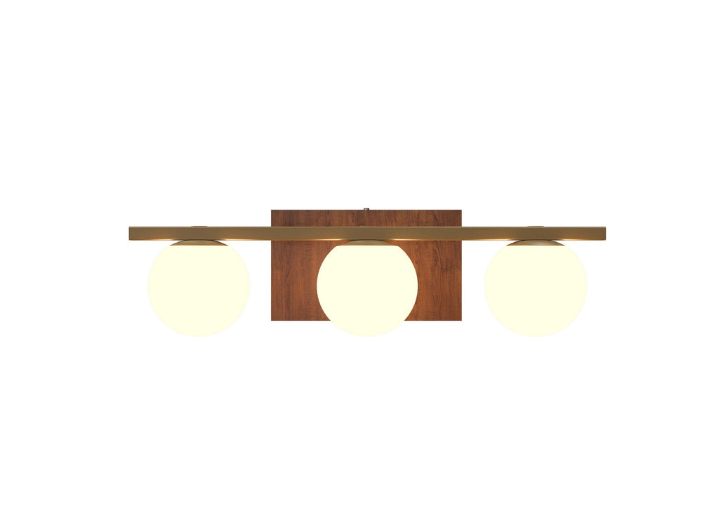 Accord Lighting - Three Light Wall Lamp - Sfera - Imbuia- Union Lighting Luminaires Decor