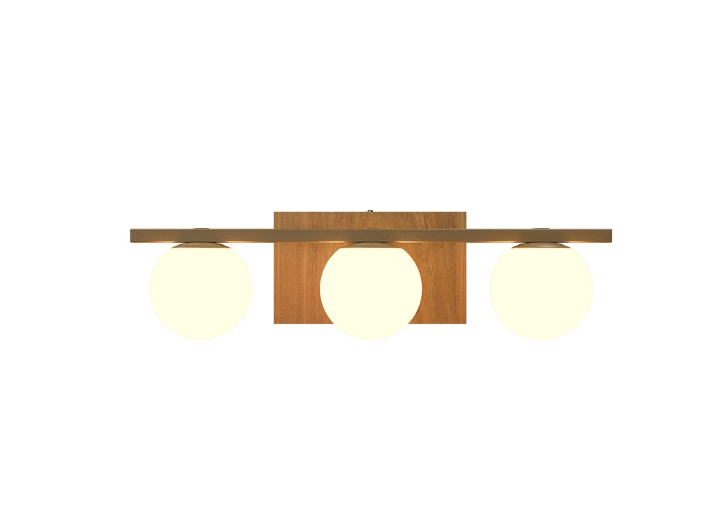 Accord Lighting - Three Light Wall Lamp - Sfera - Louro Freijo- Union Lighting Luminaires Decor