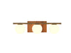 Accord Lighting - Three Light Wall Lamp - Sfera - Teak- Union Lighting Luminaires Decor