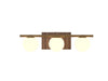 Accord Lighting - Three Light Wall Lamp - Sfera - American Walnut- Union Lighting Luminaires Decor