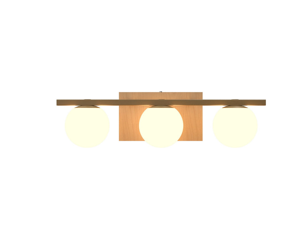 Accord Lighting - Three Light Wall Lamp - Sfera - Maple- Union Lighting Luminaires Decor
