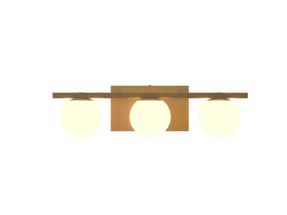 Accord Lighting - Three Light Wall Lamp - Sfera - Organic Gold- Union Lighting Luminaires Decor