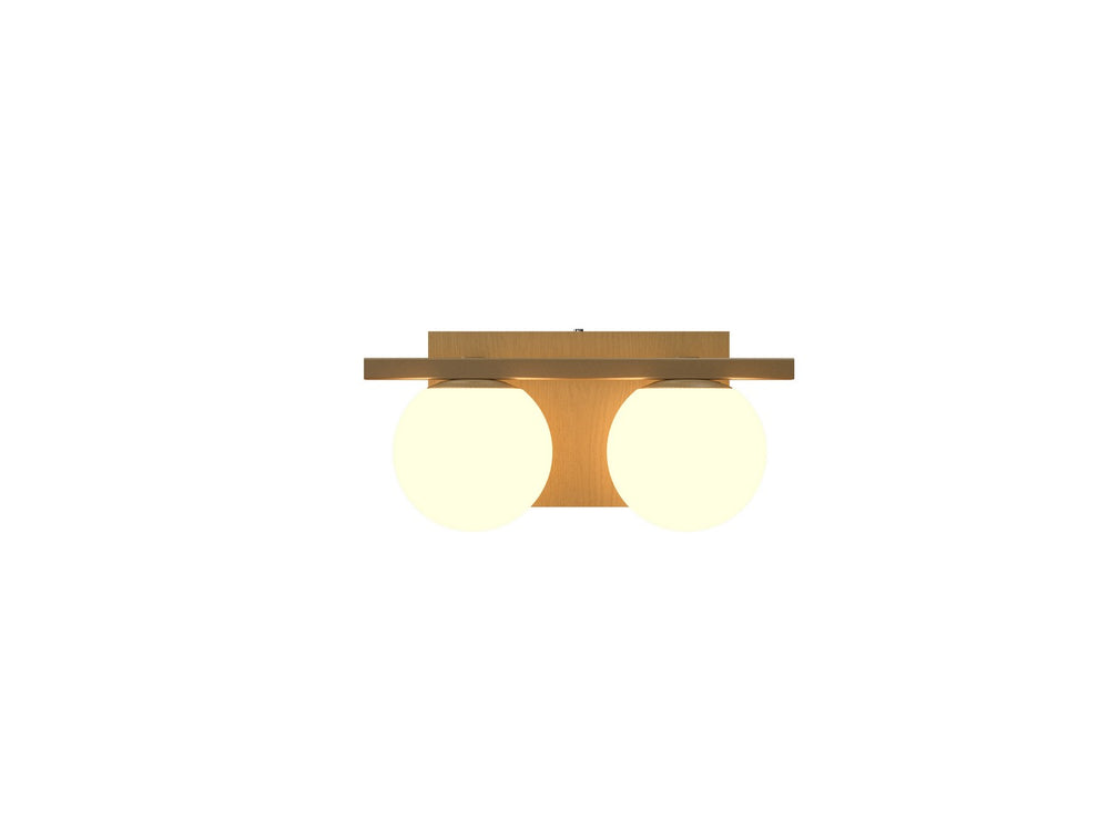 Accord Lighting - Two Light Wall Lamp - Sfera - Organic Gold- Union Lighting Luminaires Decor