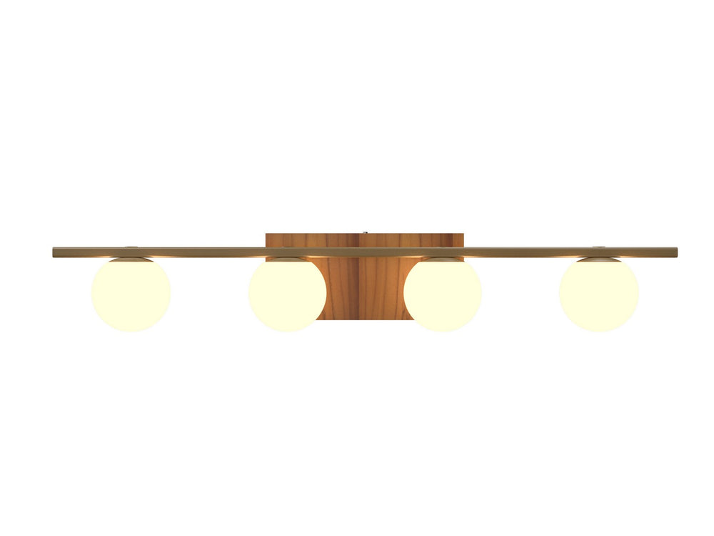 Accord Lighting - Four Light Wall Lamp - Sfera - Teak- Union Lighting Luminaires Decor