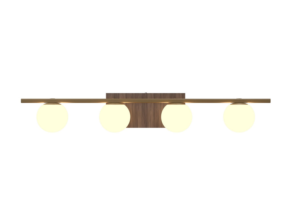 Accord Lighting - Four Light Wall Lamp - Sfera - American Walnut- Union Lighting Luminaires Decor