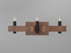 Accord Lighting - Three Light Wall Lamp - Flow - Imbuia- Union Lighting Luminaires Decor