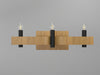 Accord Lighting - Three Light Wall Lamp - Flow - Louro Freijo- Union Lighting Luminaires Decor