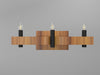 Accord Lighting - Three Light Wall Lamp - Flow - Teak- Union Lighting Luminaires Decor