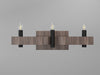 Accord Lighting - Three Light Wall Lamp - Flow - American Walnut- Union Lighting Luminaires Decor