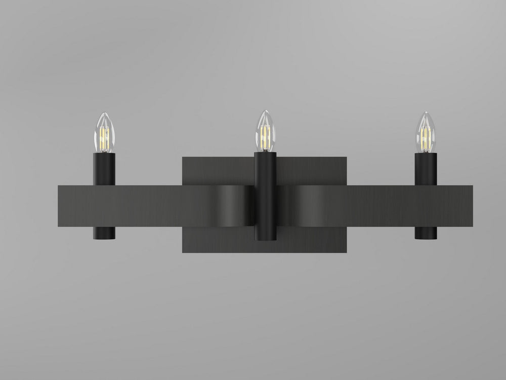 Accord Lighting - Three Light Wall Lamp - Flow - Charcoal- Union Lighting Luminaires Decor