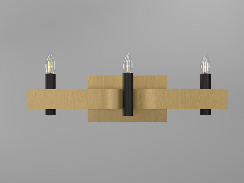 Accord Lighting - Three Light Wall Lamp - Flow - Organic Gold- Union Lighting Luminaires Decor