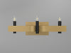 Accord Lighting - Three Light Wall Lamp - Flow - Organic Gold- Union Lighting Luminaires Decor