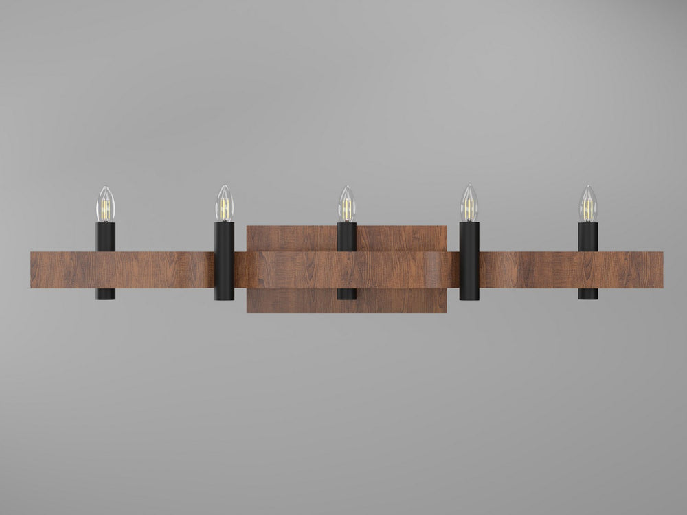 Accord Lighting - Four Light Wall Lamp - Flow - Imbuia- Union Lighting Luminaires Decor