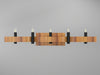 Accord Lighting - Four Light Wall Lamp - Flow - Teak- Union Lighting Luminaires Decor